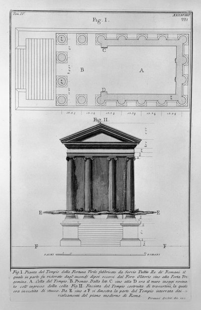 Temple of Portunus by Giovanni Battista Piranesi